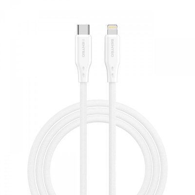 Кабель передачи данных Senteo SL-05 Foamed Silicone Cable Type-C до Lightning 30W 1000mm White 65492 фото