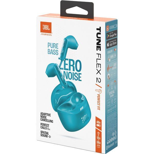 Наушники JBL TUNE FLEX 2 (JBLTFLEX2TQE) Turquoise 67590 фото