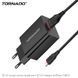 Сетевое зарядное устройство Tornado TD-15 1USB QC3.0 (кабель передачі даних Type-C) чорний 91104 фото 3