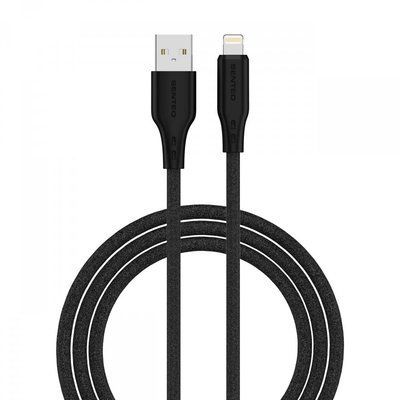 Кабель передачи данных Senteo SL-05 Foamed Silicone Cable USB-A до Lightning 1000mm Black 65491 фото
