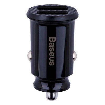 Авто. зарядний пристрій Baseus Grain 3.1A (2USB-A) (CCALL-ML) black 67664 фото