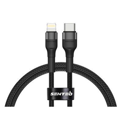 Кабель передачи данных Senteo ST-01 Montes series 20W Type-C до apple lightning 1000mm Black 61113 фото