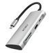 Адаптер WIWU Alpha 731HP 3*USB, HDMI 4K, Type c, SD, micro SD Gray 53805 фото 1