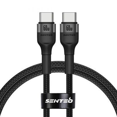 Кабель передачи данных Senteo ST-01 Montes series 60W Type-C до Type-C 1000mm Black 61116 фото