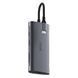 Адаптер WIWU Alpha 831HRT 3*USB, HDMI 4K, RJ45, Type c, SD, micro SD, Led Gray 53806 фото 3